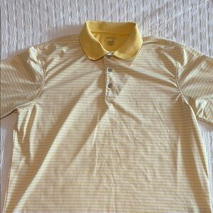 George Men's Yellow Striped Polo Shirt